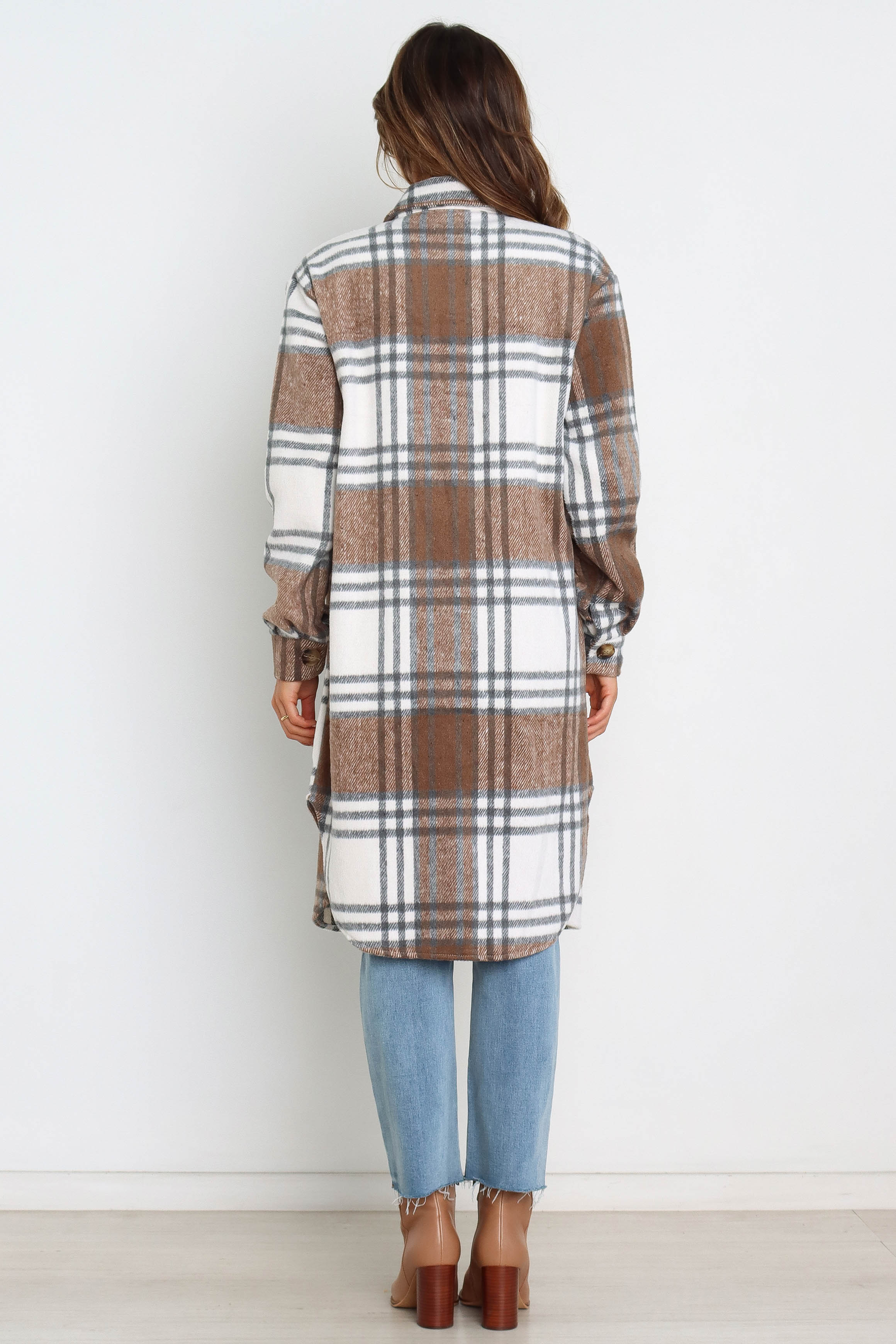 Dion Shacket Brown Check