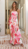 Maia Strapless Jumpsuit Pink Floral