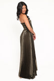 Angelique Strapless Maxi Dress Olive