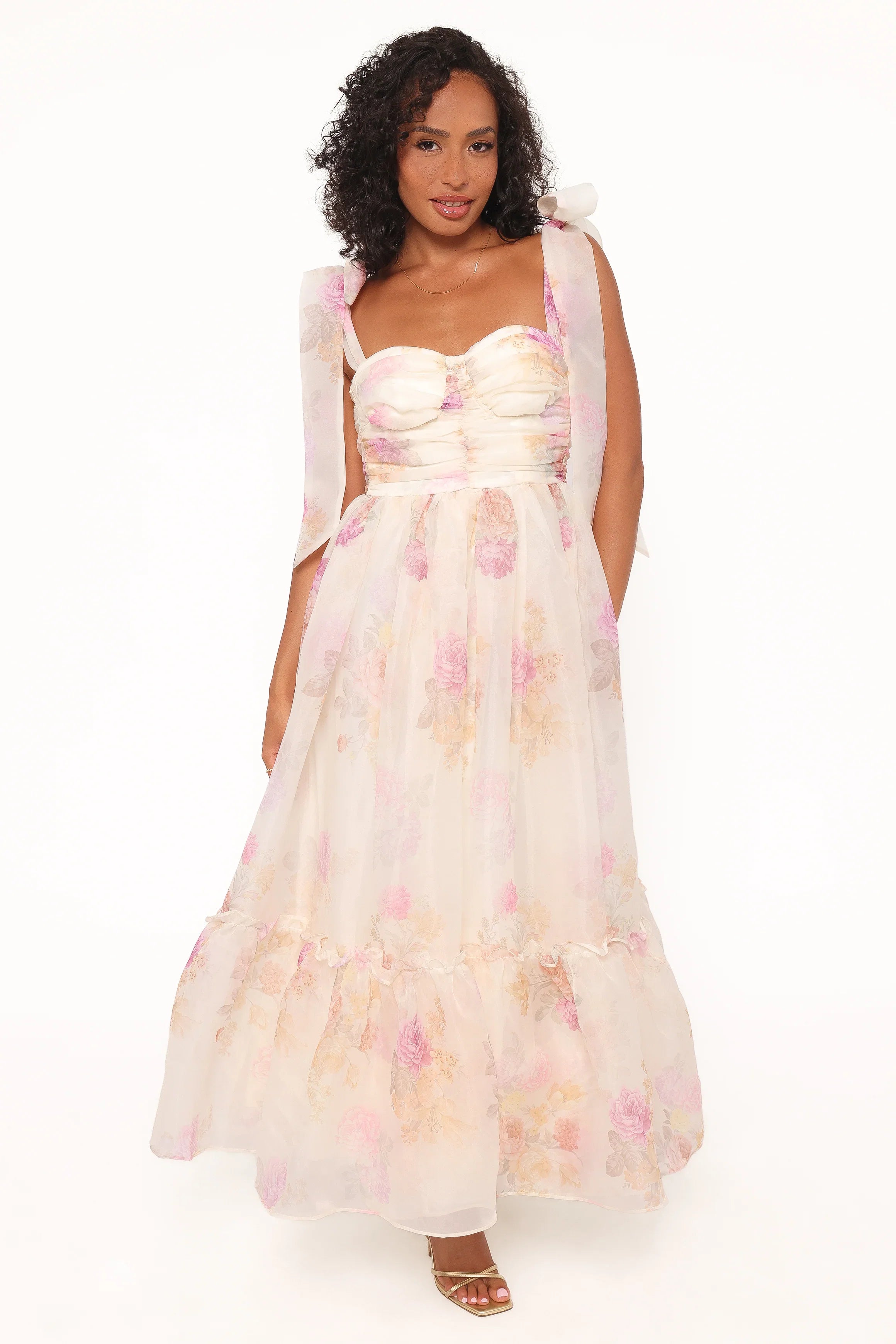 Floret Midi Dress Yellow Floral
