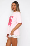 With Love Romance Oversized Tee Baby Pink