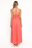 Marie Halterneck Maxi Dress Coral