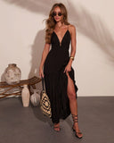 Serene Pathway Chiffon Maxi Dress