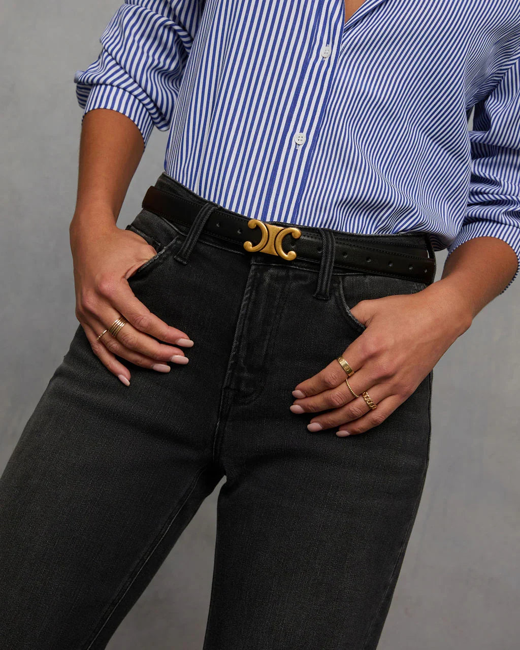 Just This Once Gold tone Buckle Belt