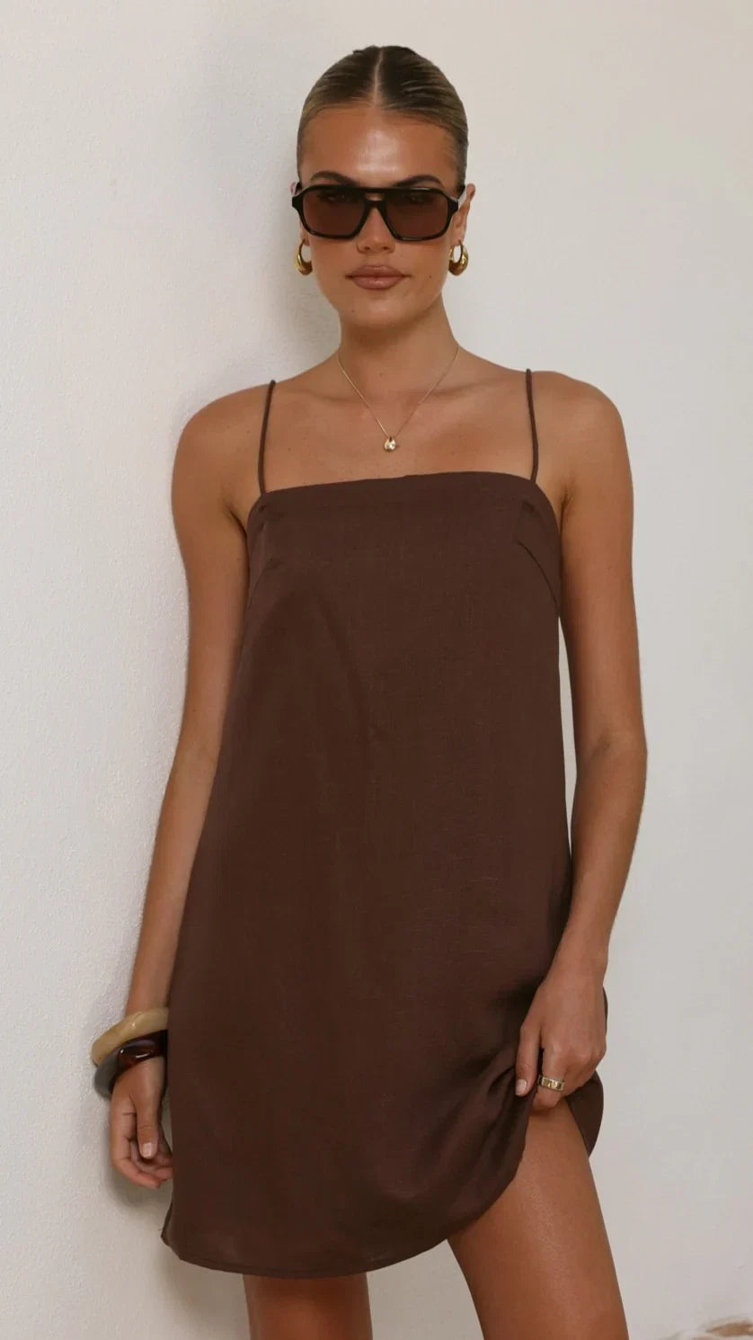 Nalu Mini Dress Brown