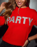 Party All Night Graphic Sweater