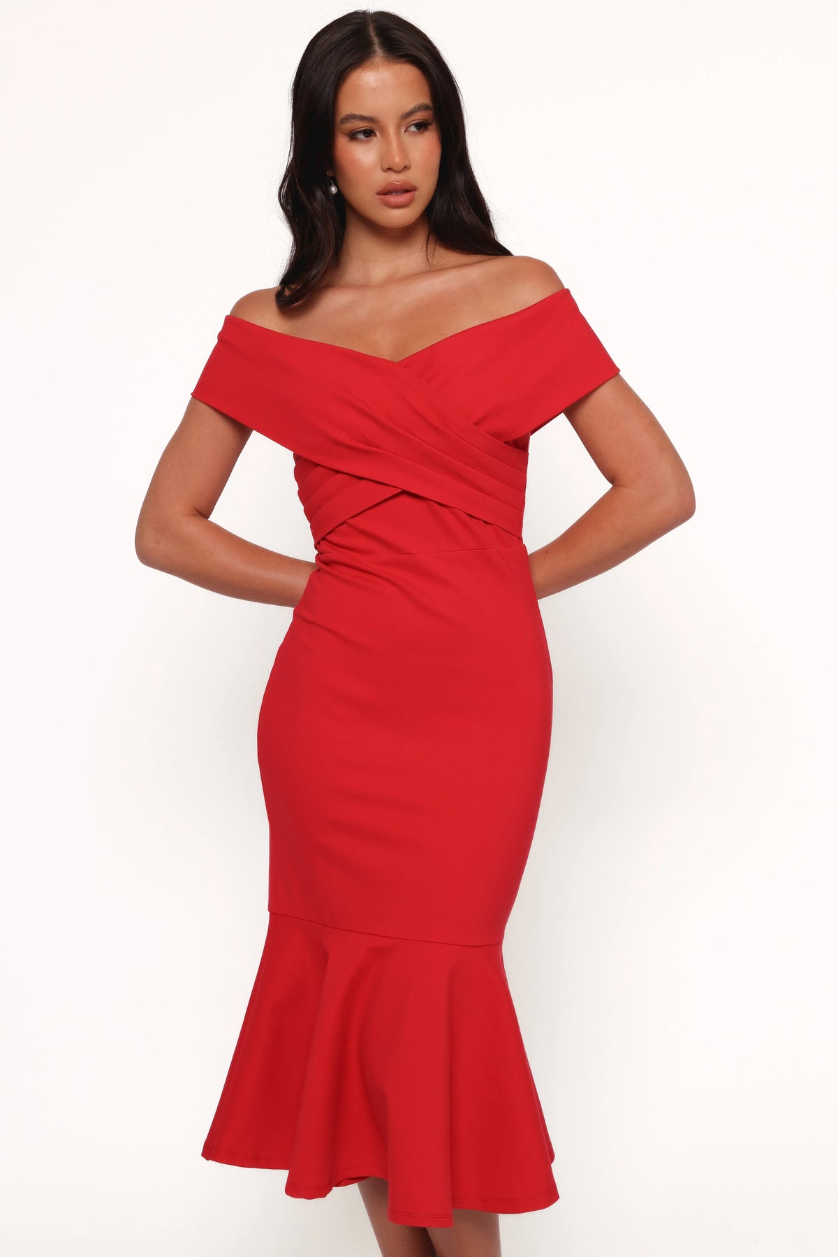 Dailene Midi Dress Red