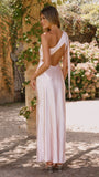 Halle One Shoulder Maxi Dress Pink