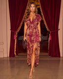 Afterglow Guest Printed Plisse Maxi Dress