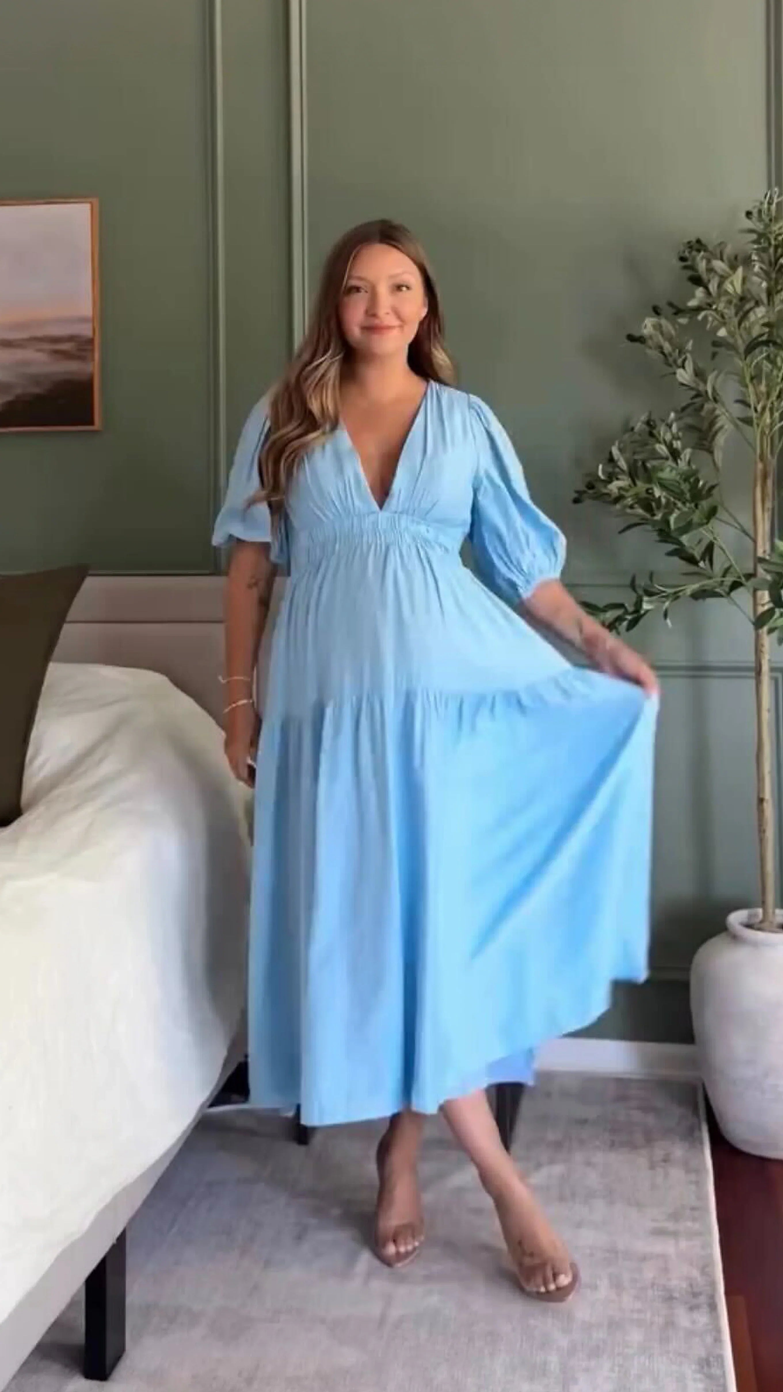 Erin Midi Dress Blue