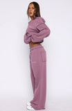 On My Own Terms Wide Leg Sweatpants Dusty Plum