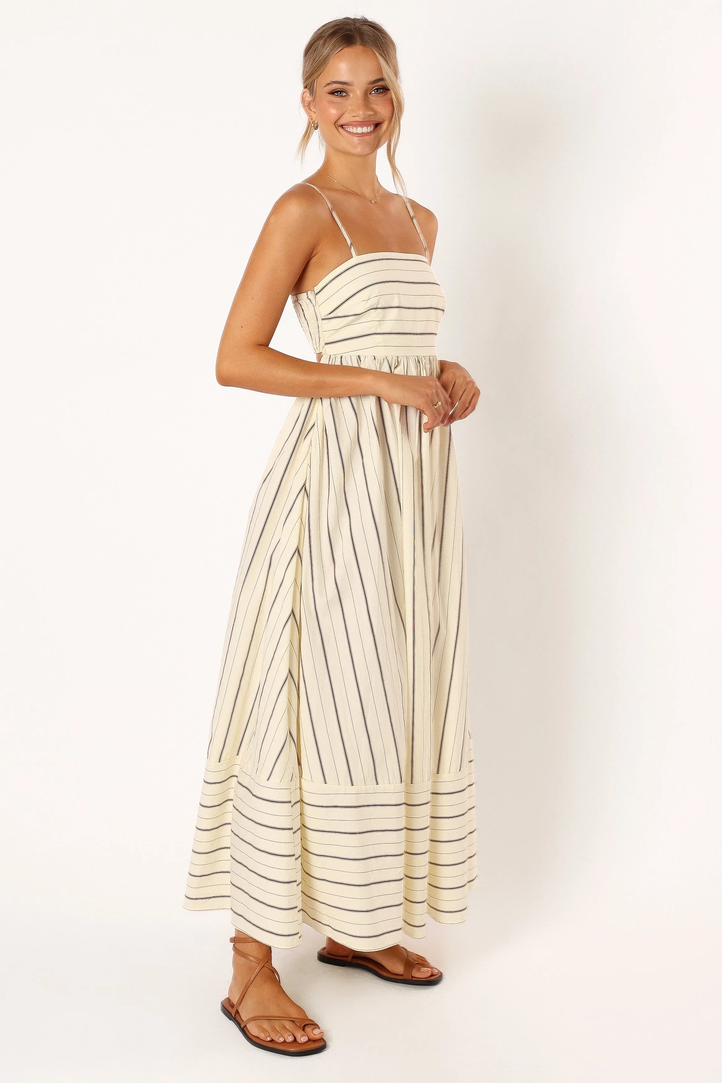 Pixie Maxi Dress Beige Tan