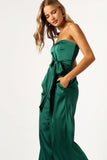 Tanya Strapless Jumpsuit Emerald