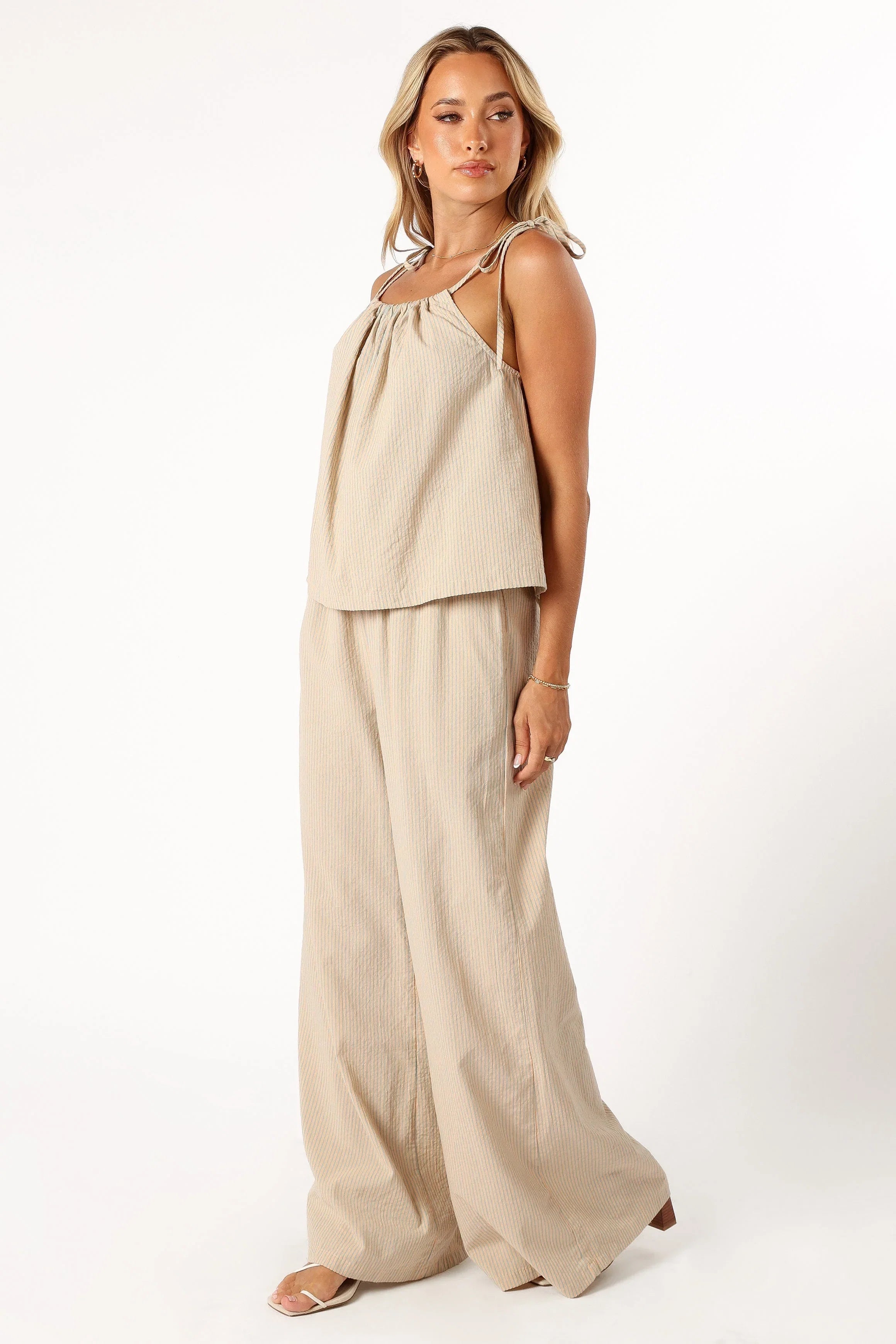 Savanna Striped Pants Apricot