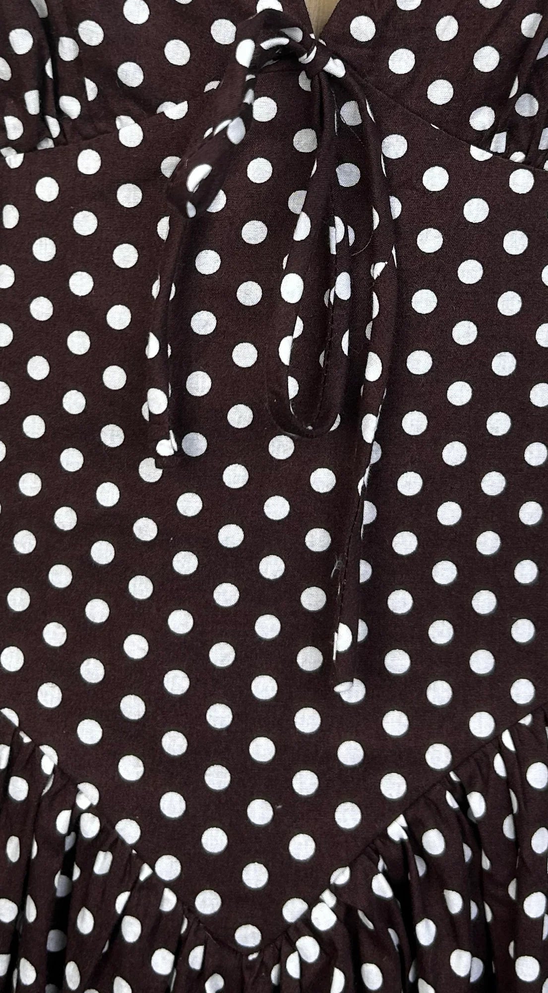 Calypra Polka Dot Halter Maxi Dress Brown