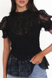 Adeline Peplum Top Black
