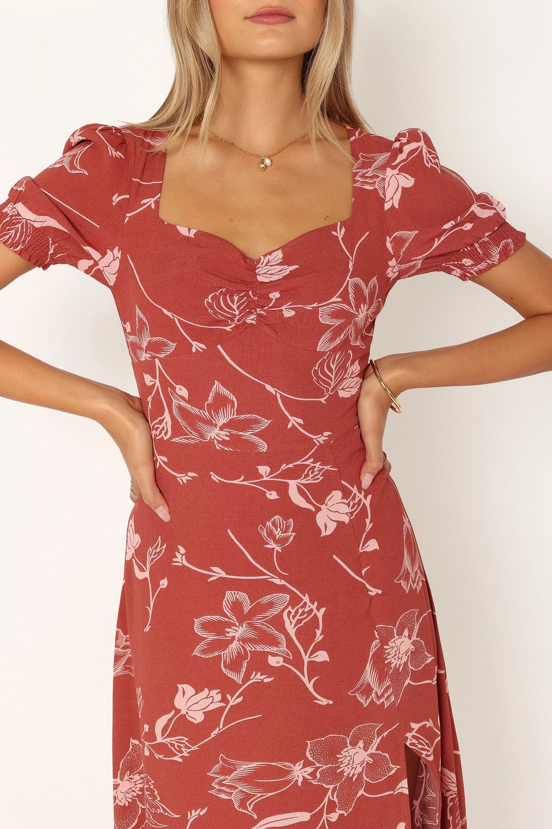 Franklin Dress Rust Floral