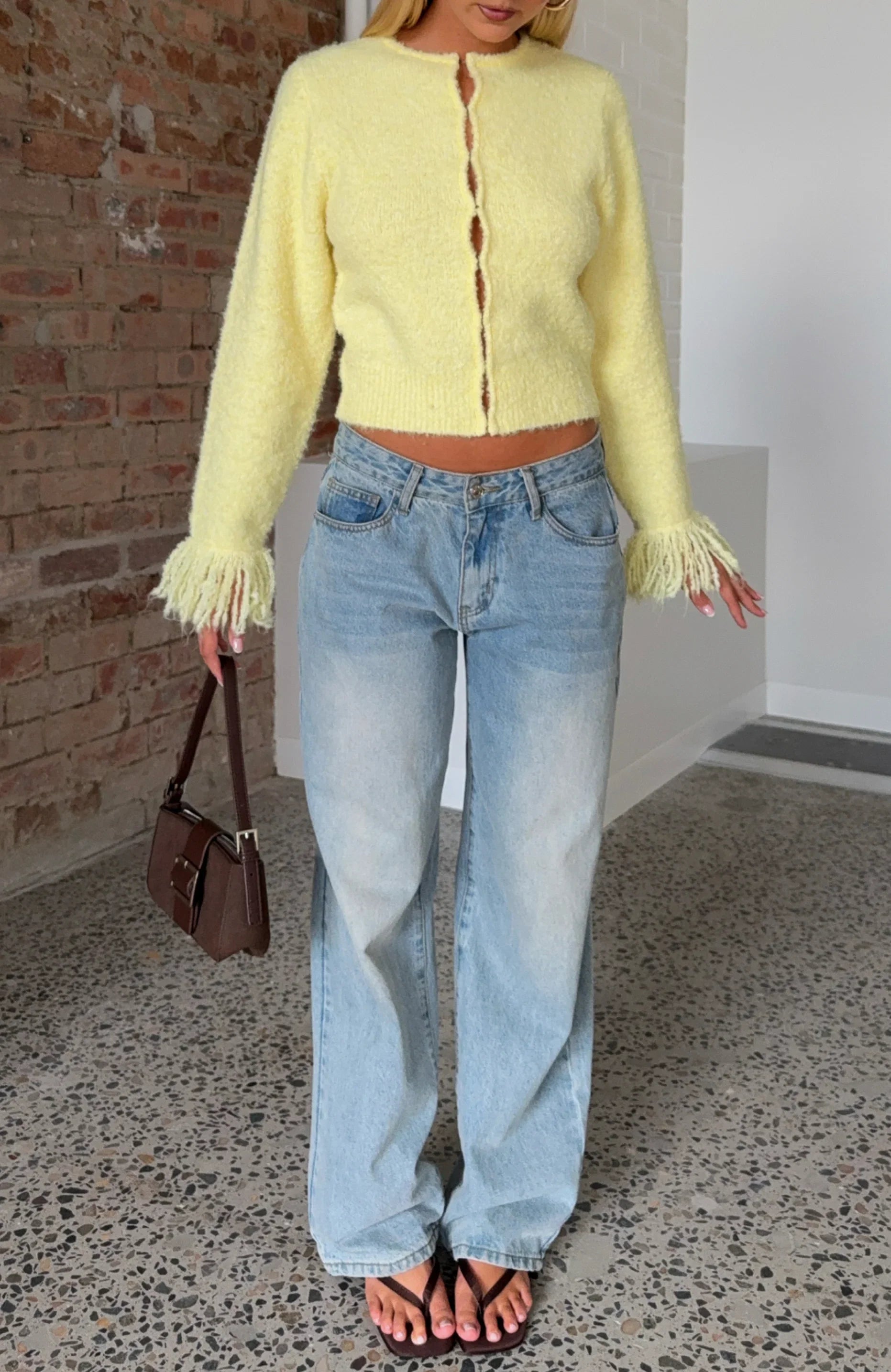 Baby Its Cold Knit Cardigan Lemon