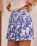 Holiday Solstice Pleated Novelty Skort