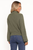 Kourtney Zip Cardigan Olive