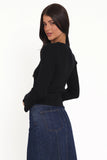 Rosienna Knit Top Black