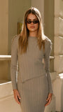 Isla Long Sleeve Top Khaki