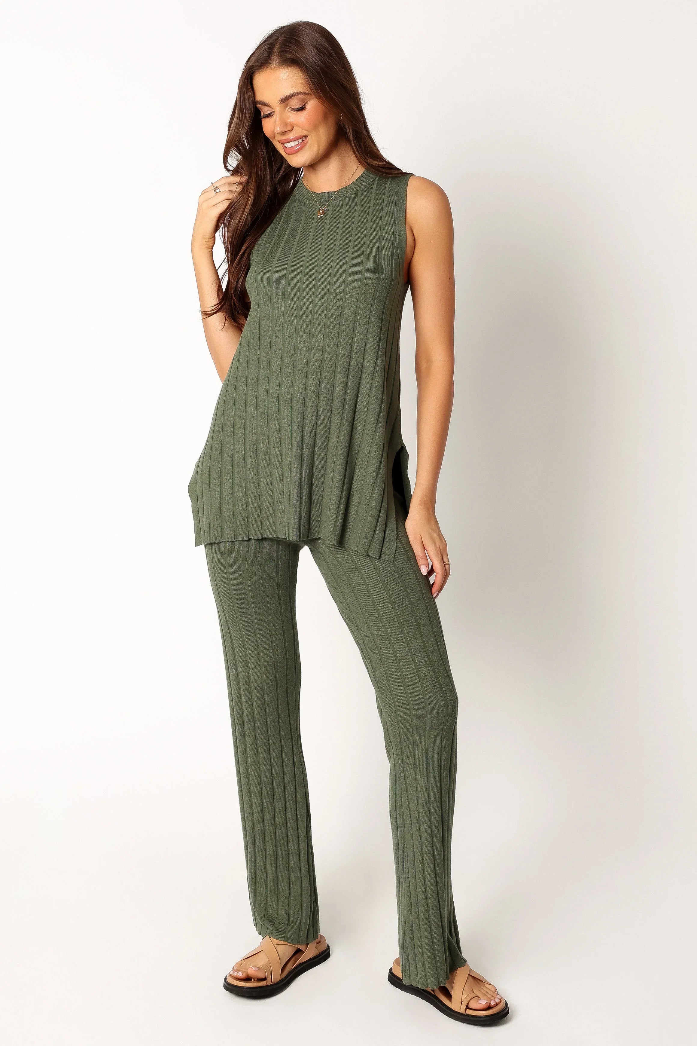 Silvie Knitted Set Olive