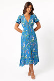 Brax Floral Dress Blue Ivy