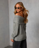 Snuggle Mode Off The Shoulder Sweater