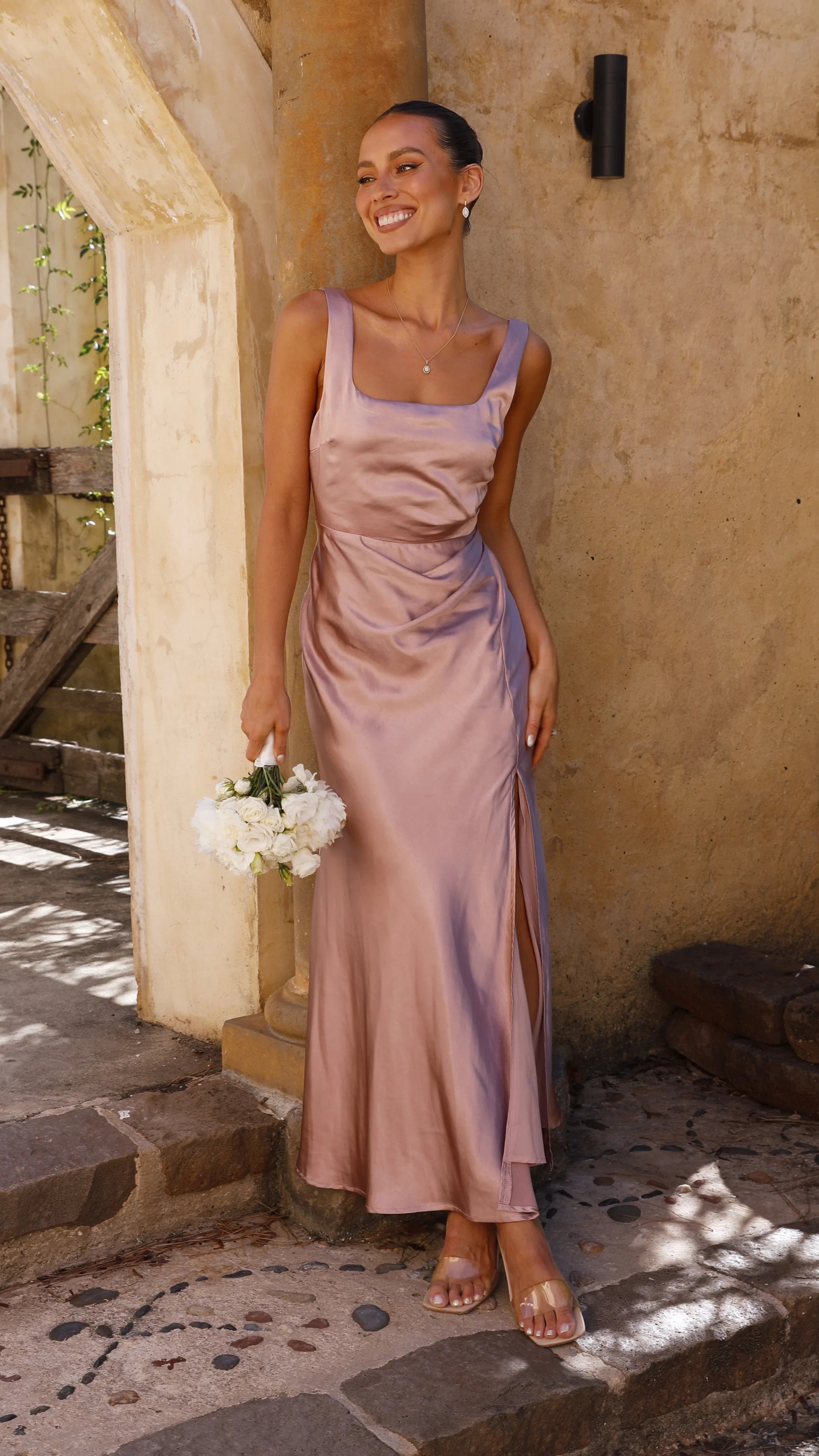 Alaria Maxi Dress Dusty Pink