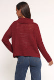 Lyra Large Collar Cardigan Burgundy