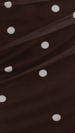 Zariah Mini Dress Brown White Polka Dot