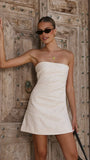 Dana Strapless Mini Dress Cream