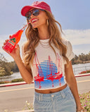 Montauk Sailing Graphic Cotton Short Sleeve Tee