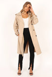 Trina Button Front Trench Coat Beige