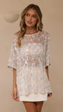 Kaia Sequin Top Blue