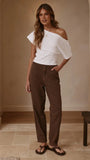 Cleora Barrel Jeans Chocolate