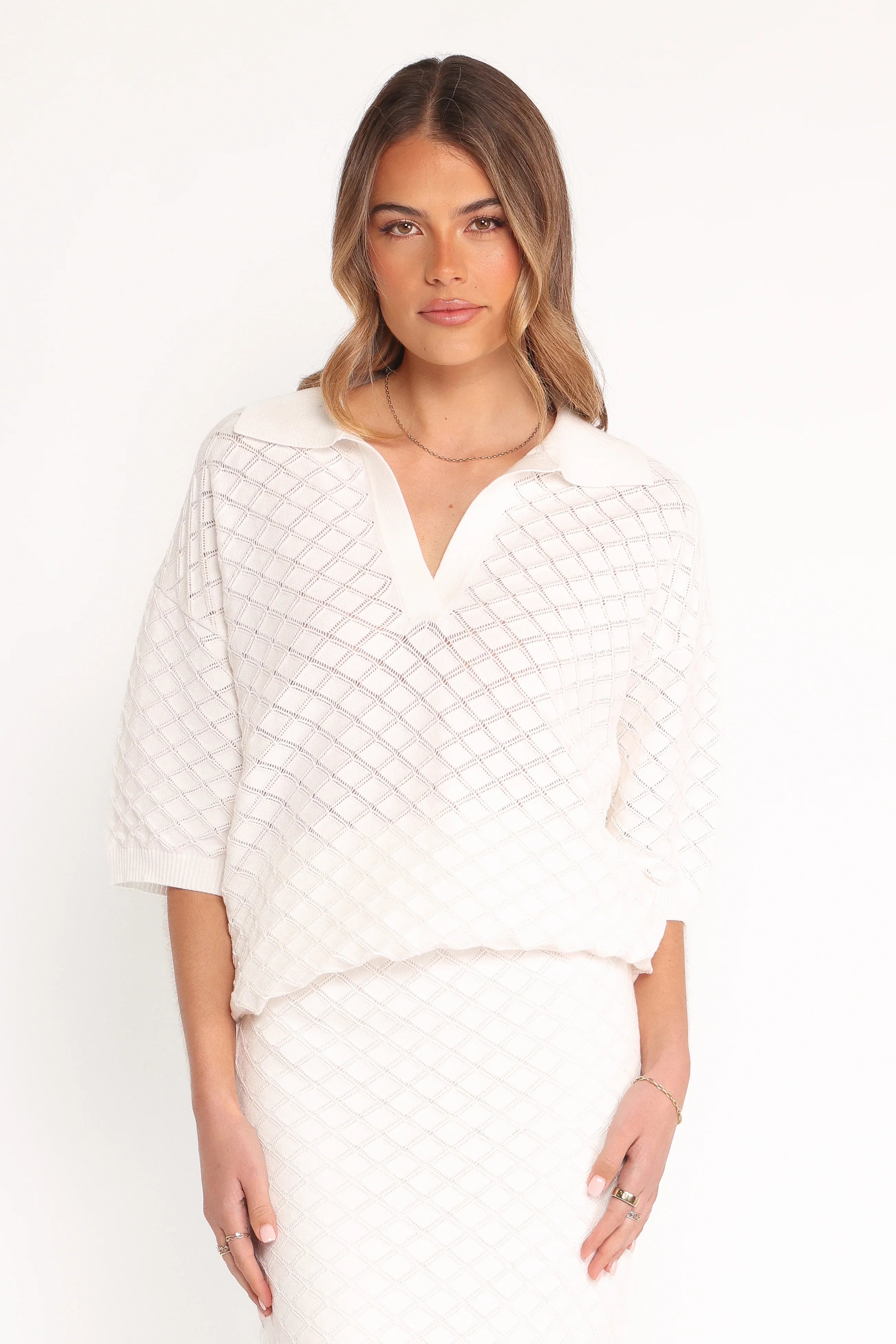 Meera Top White