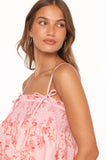 Cosima Baby Doll Top Rose Pink Floral