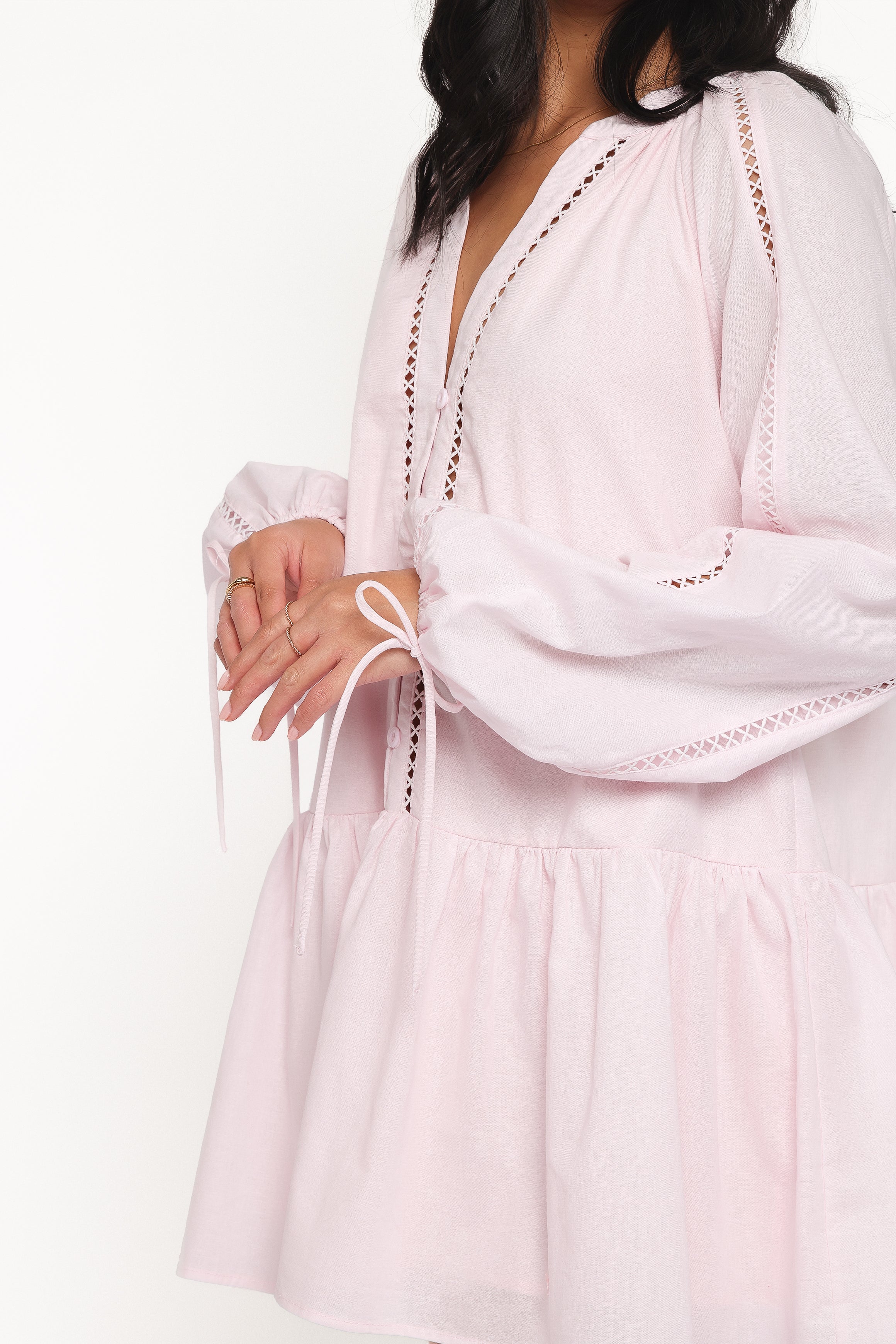 Hart Long Sleeve Mini Dress Pink