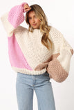 Koda Pattern Knit Sweater Pink Multi