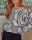 Honey Hug Abstract Print Sweater