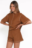 Melody Knit Short Set Chocolate