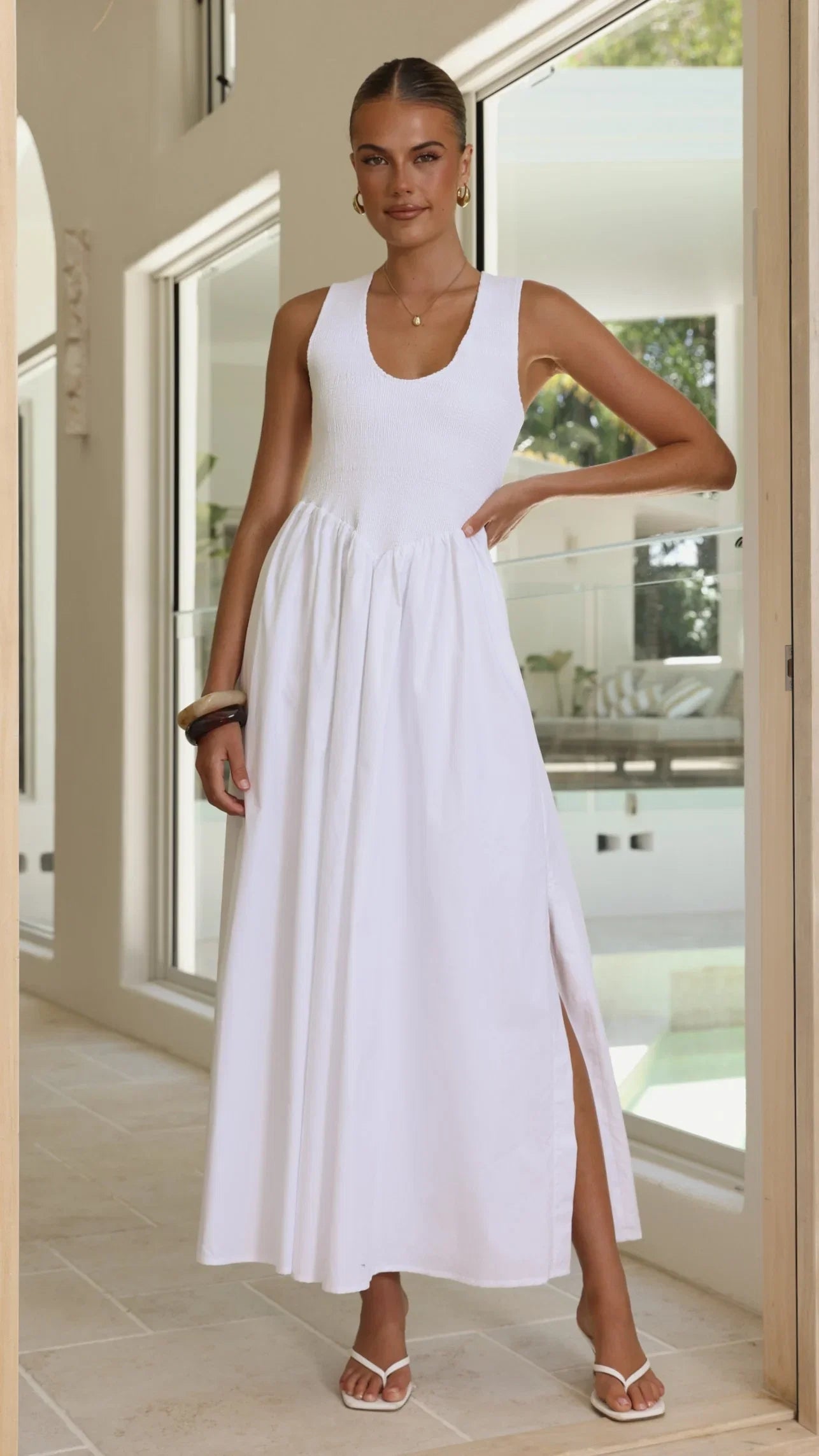 Amira Maxi Dress White