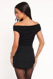 Tyra Mini Skirt With Embellished Bows Black