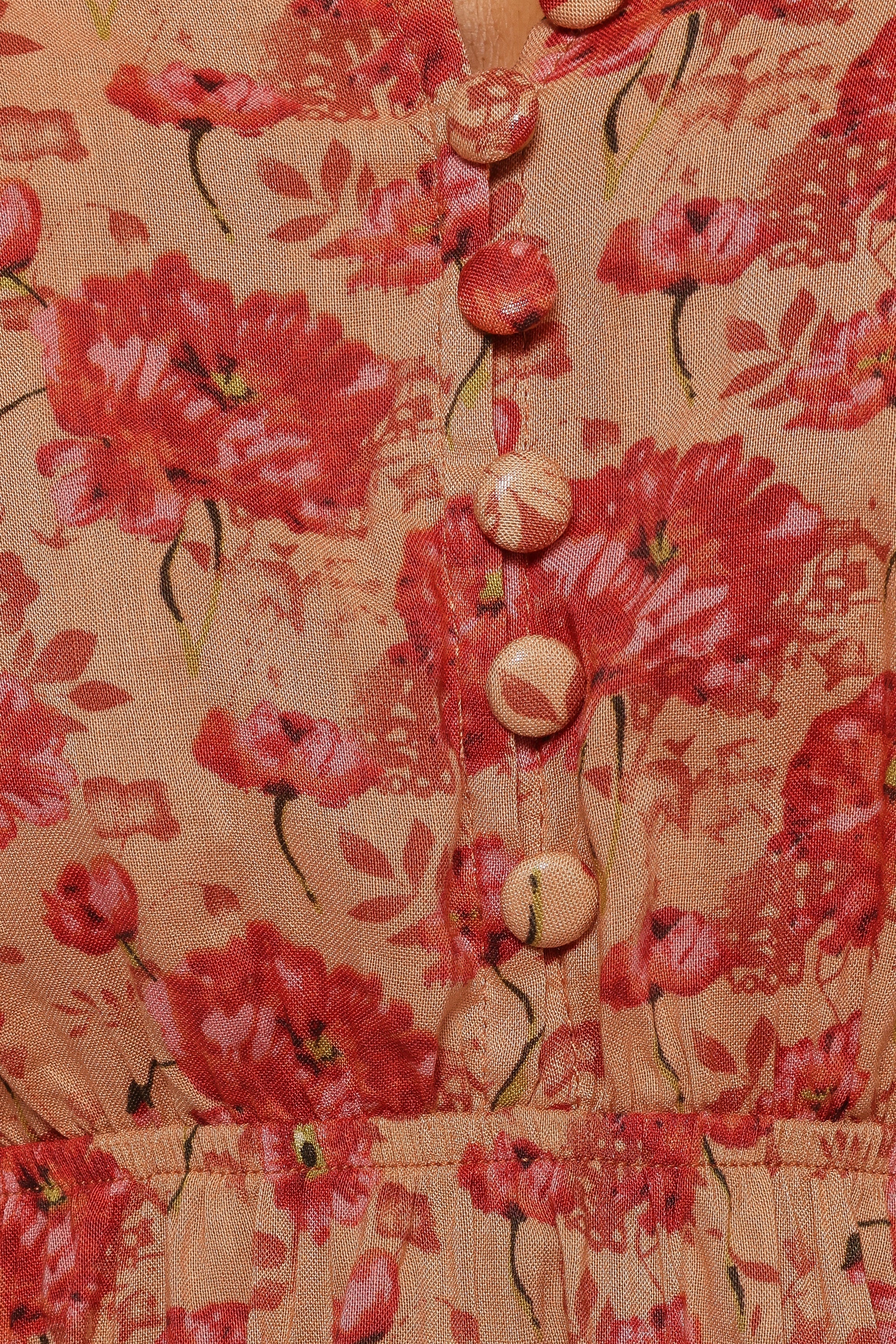 Marti Mini Dress Tan Floral