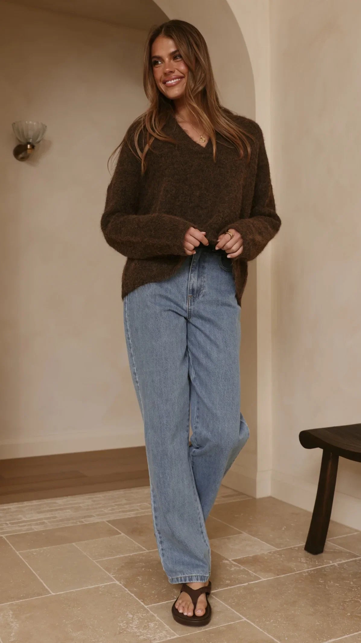 Kouvr Knit Sweater Brown