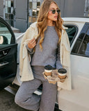 Reysa Knit Pintuck Crew Neck Sweater