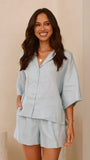 Luna Button Up Shirt Blue