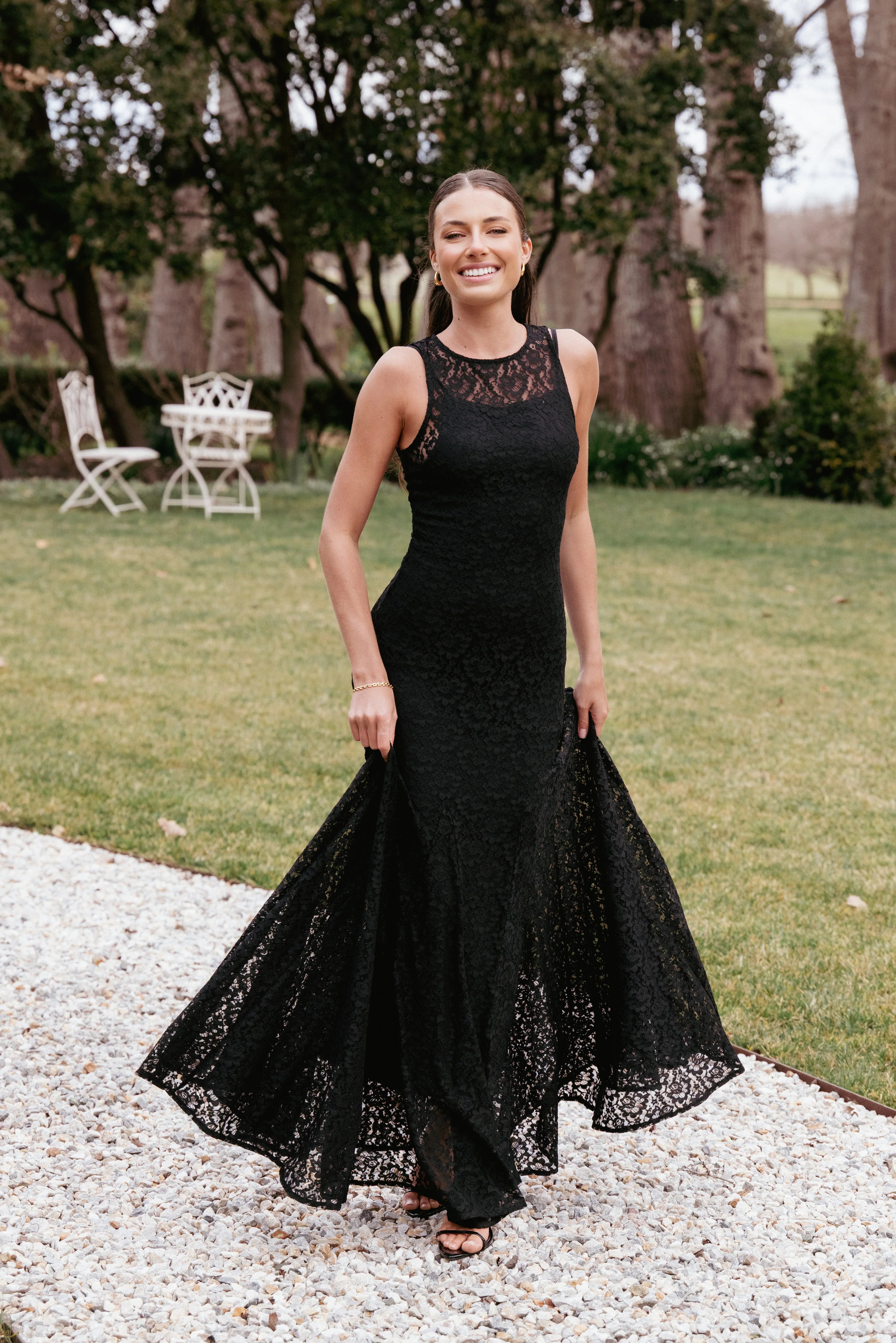 Keani Maxi Dress Black Lace